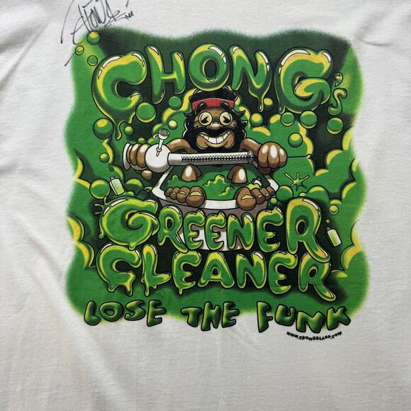 Chong's Greener Cleaner Shirt Mens XL White Lose The Funk Signed Graphic Tee - Picture 3 of 12
